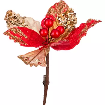 Искусственное растение Пуансетия (17 см)