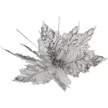 Искусственное растение Пуатенсия Цвет: Серебро (27 см)