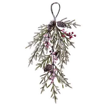 Искусственное растение Заснеженная Еловая Ветвь (50х25 см)