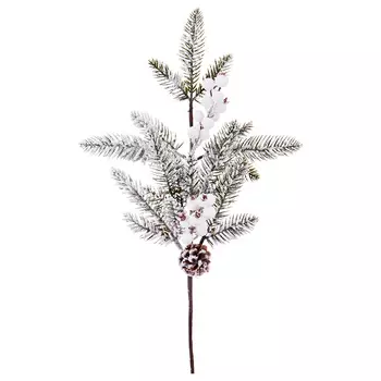 Искусственное растение Заснеженная Еловая Ветвь (66 см)