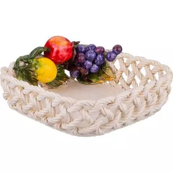 Изделие декоративное Корзина С Фруктами (25х25х7 см)
