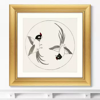 Japanese vintage woodblock print №41, 1864г. (61х61 см)