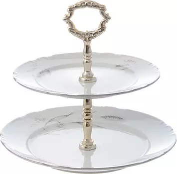 Этажерка 2-х ярусная Серебряные колосья (Стандартный)