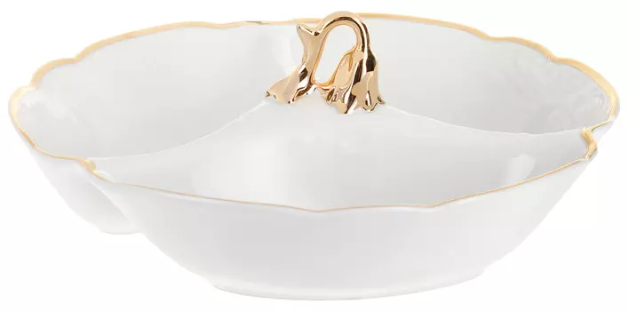 Кабарет 3-х секционный Белоснежный тюльпан. Золото (Стандартный)