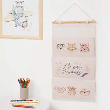 Кармашек текстильный African animals (34х64 см)