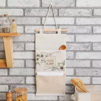 Кармашек текстильный Цветы