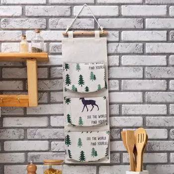 Кармашек текстильный Елочки