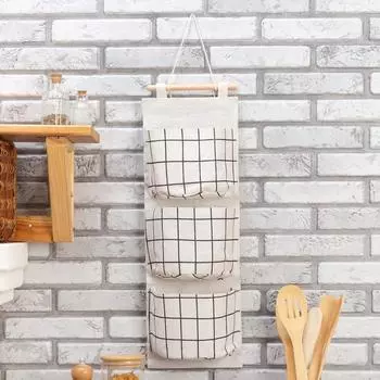 Кармашек текстильный Клетка