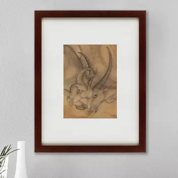 Картина Битва быков (47х60 см)