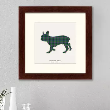 Картина Бульдог В Шотландской Клетке (35х35 см)