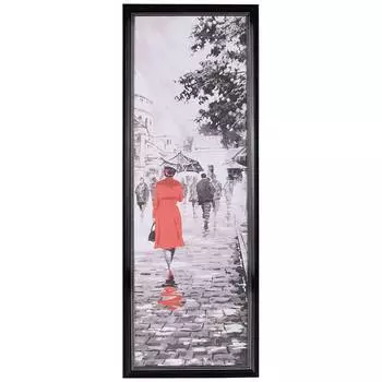 Картина Черный лак с серебром (30х90 см)