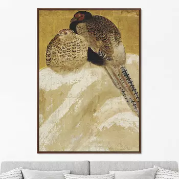 Картина Два Фазана На Заснеженном Берегу (75х105 см)