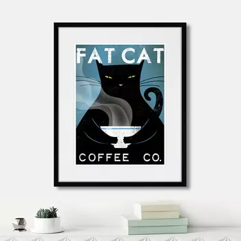 Картина Fat Cat Coffee Co. (42х52 см)
