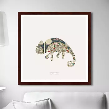 Картина Хамелеон (79х79 см)