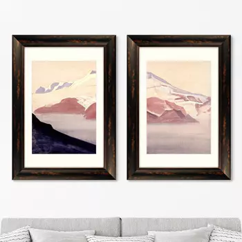 Картина Эльбрус, Кавказ. 1933г. (50,5х70,5 см - 2 шт)