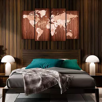 Картина Карта (140х86х3 см)