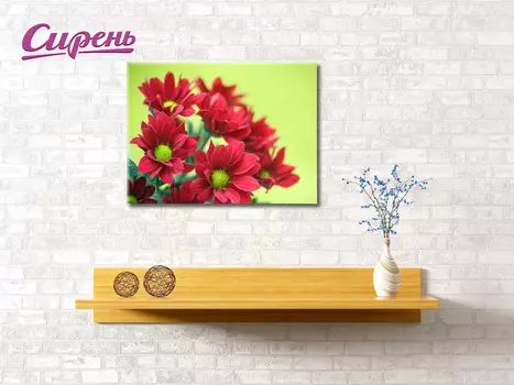 Картина Красные Цветы (40х60 см)