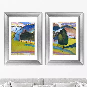 Картина Landscape with Rolling Hills, 1910г. (50,5х70,5 см - 2 шт)