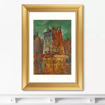 Картина Nachtliches Paris, 1935г. (50,5х70,5 см)