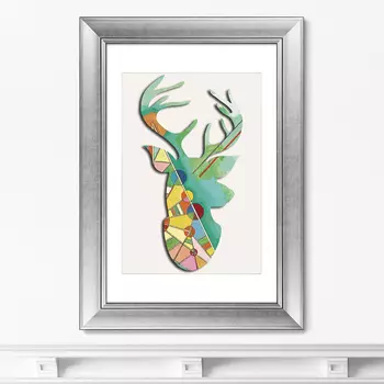 Картина Олень, Геометрическая Красота (50,5х70,5 см)