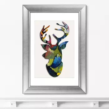 Картина Олень Синий Всадник (50,5х70,5 см)