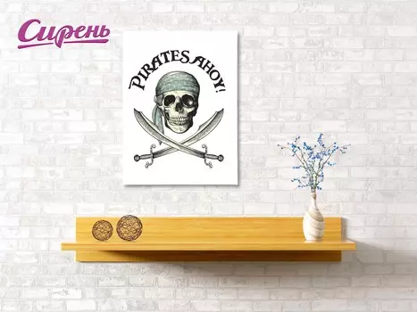 Картина Пиратский Флаг (40х60 см)