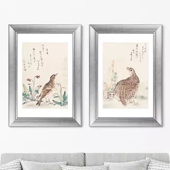 Картина Uzura Hibari, 1791г. (50,5х70,5 см - 2 шт)