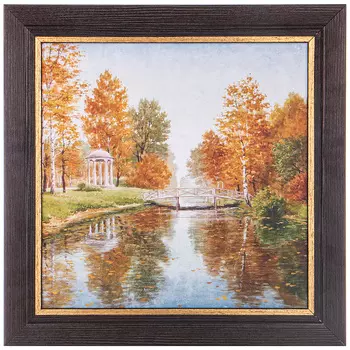 Картина Венге с золотом (30х30 см)