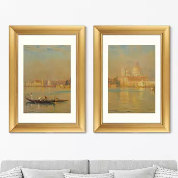 Картина Venice Lagoon, 1899г. (50,5х70,5 см - 2 шт)
