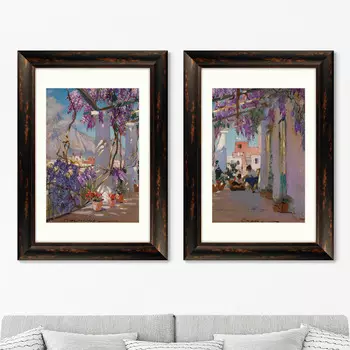 Картина VERANDA IN CAPRI, 1902г. (50,5х70,5 см - 2 шт)