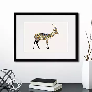 Картина Восточный блеск, Антилопа, 2016г. (32х42 см)