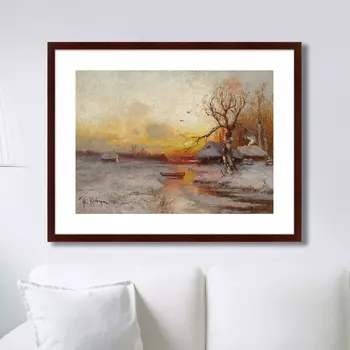 Картина WINTER SUNSET, 1913г. (79х100 см)