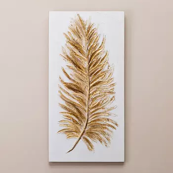 Картина Золотой лист (50х100х3 см)