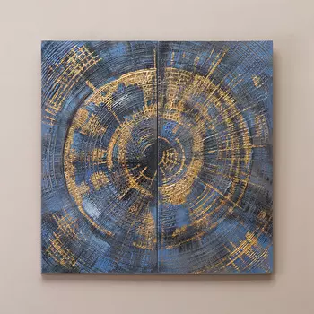 Картина Золотые лучи (40х80х3 см - 2 шт)