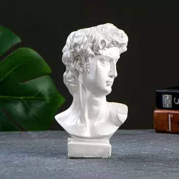 Кашпо Бюст Давида цвет: жемчужный (9х9х17 см)