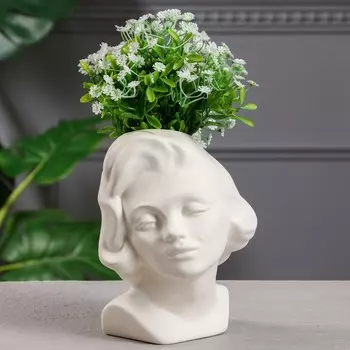 Кашпо Голова девушки (20 см)