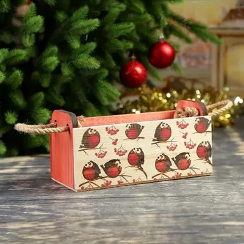 Кашпо Снегири (10 см)