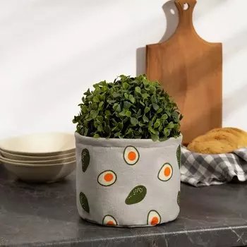 Кашпо текстильное Авокадо (18х15х18 см)