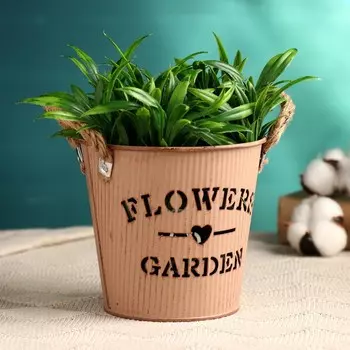 Кашпо Ведерко цветочный сад (13х13х12 см)