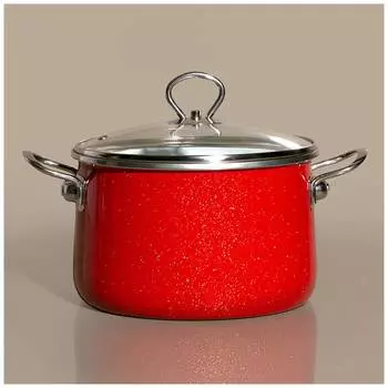 Кастрюля Deluxe цвет: красный (3100 мл)