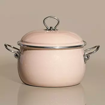 Кастрюля Deluxe цвет: светло-розовый (3900 мл)