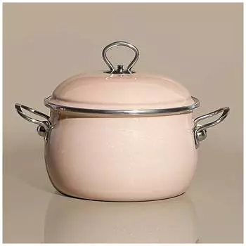Кастрюля Deluxe цвет: светло-розовый (5200 мл)