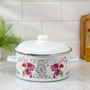 Кастрюля Мозаика цвет: белый (26х32х13 см)