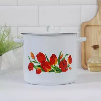 Кастрюля Тюльпаны (25х20х20 см)