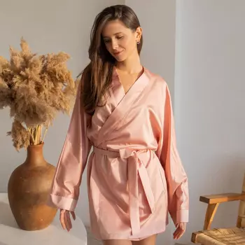 Кимоно Киа цвет: бежево-розовый (M-L)