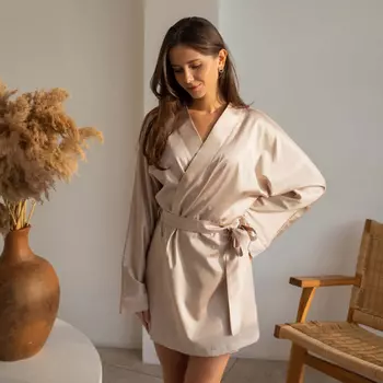 Кимоно Киа цвет: серо-бежевый (M-L)