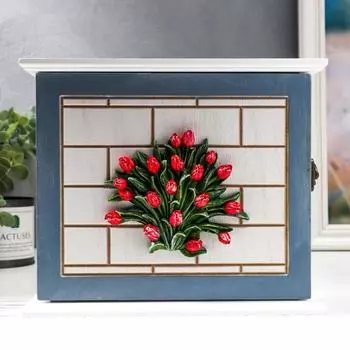 Ключница Букет с тюльпанами (24х8х21 см)