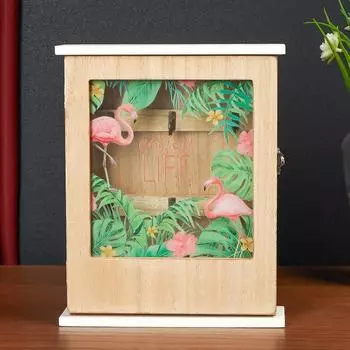 Ключница Фламинго в тропиках (21х6х26 см)