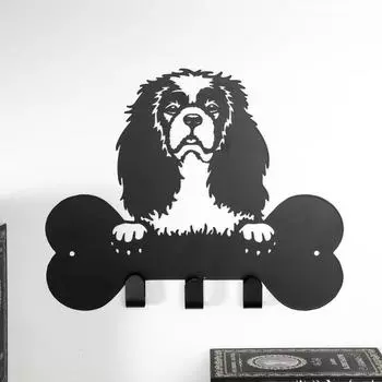 Ключница Пёсик спаниель с косточкой (3х33х26 см)