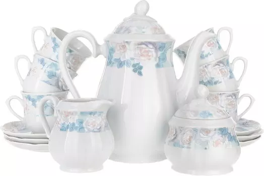 Кофейный сервиз Роза (15 предметов)